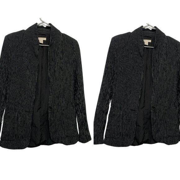 H&M Woman's Black Pin Striped Blazer - Picture 1 of 6